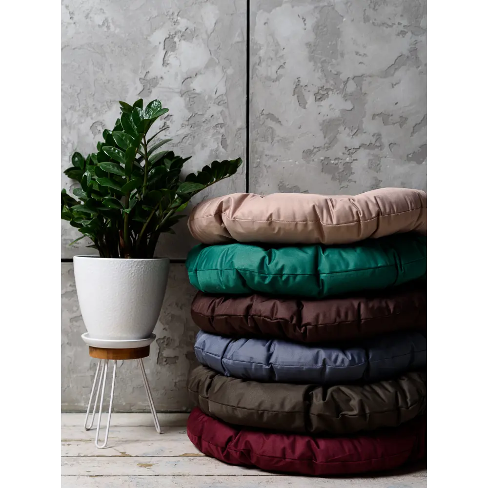 Фото 7 Подушка круглая для садовых качель Bio-Line Оксфорд 80x80 см серый