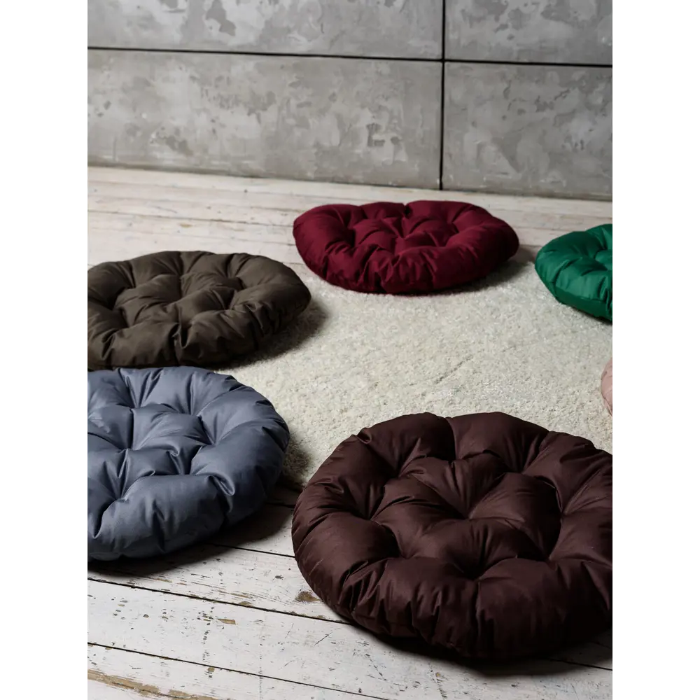 Фото 6 Подушка круглая для садовых качель Bio-Line Оксфорд 80x80 см серый