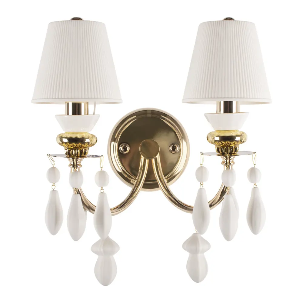 Фото Настенный светильник Loft It Grace Lf_10203_2w_white цвет белый/золото Фото Настенный светильник Loft It Grace Lf_10203_2w_white цвет белый/золото