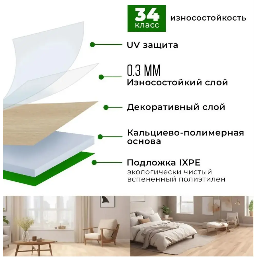 Фото 3 SPC плитка Grand Step Канкан Отсутствует толщина 50 мм 2.63 м², цена за упаковку Фото 3 SPC плитка Grand Step Канкан Отсутствует толщина 50 мм 2.63 м², цена за упаковку