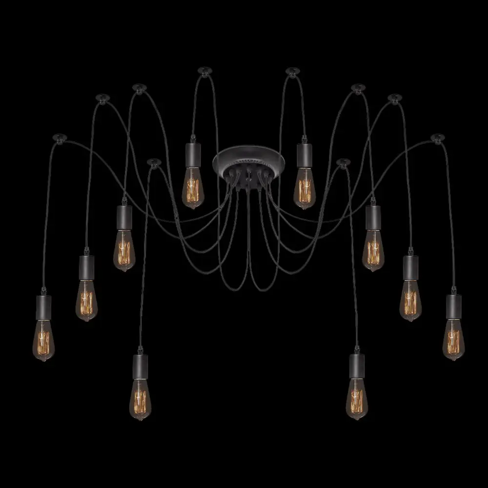 Фото 2 Люстра-паук Loft It Spider Lf_loft1162_10 10 ламп 15.7 м² цвет черный Фото 2 Люстра-паук Loft It Spider Lf_loft1162_10 10 ламп 15.7 м² цвет черный