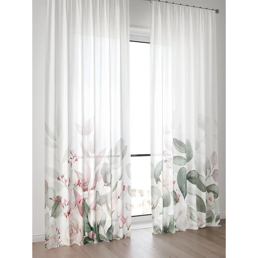 Фото 3 Тюль Comfy Way Алоуна - 145 CW580145-240 150x240 см на шторной ленте цвет зеленый 2 шт