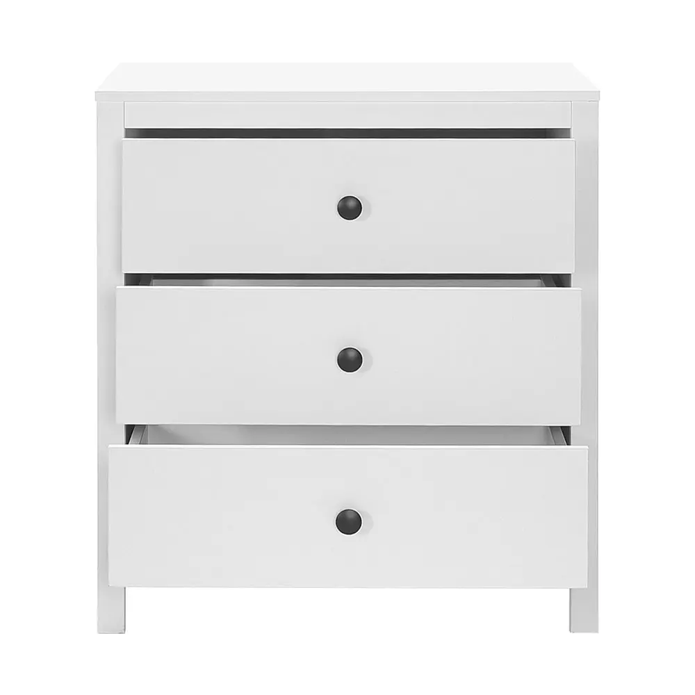 Фото Тумба прикроватная Adore Rustic 73x81x47 см 3 ящика ДСП цвет белый Фото Тумба прикроватная Adore Rustic 73x81x47 см 3 ящика ДСП цвет белый