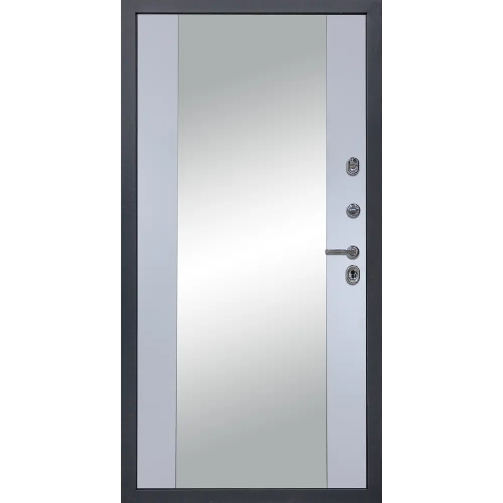 Фото 3 Входная дверь Diva STR МХ-38 205x96см правый цвет Д15 силк маус/ясень графит с зеркалом
