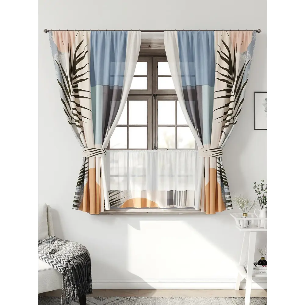 Фото Комплект штор Comfy way Иномик - 20 CW705020-160 на шторной ленте 160x150 см цвет бежевый Фото Комплект штор Comfy way Иномик - 20 CW705020-160 на шторной ленте 160x150 см цвет бежевый