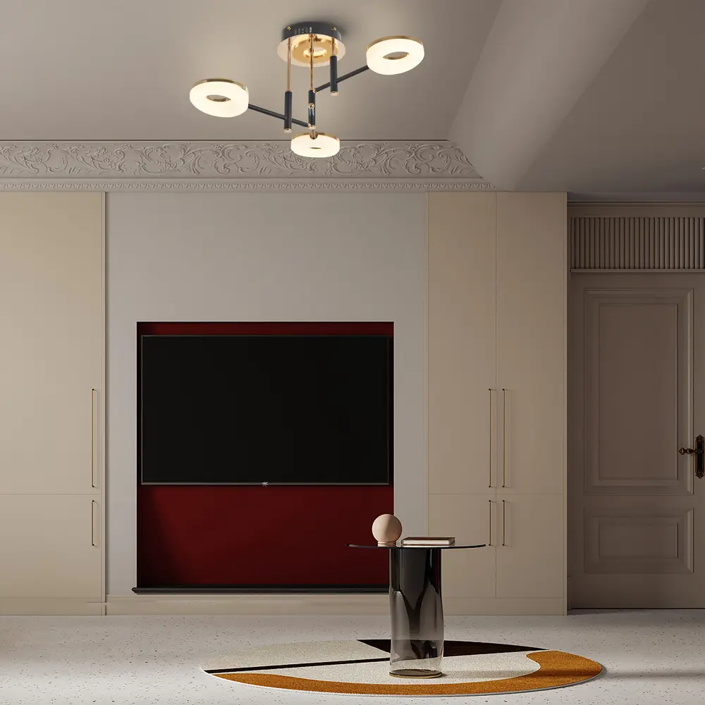 Фото 6 Люстра на штанге светодиодная Arte Milano 3327.9992-3-d560/h260/led48w нейтральный белый свет цвет черный Фото 6 Люстра на штанге светодиодная Arte Milano 3327.9992-3-d560/h260/led48w нейтральный белый свет цвет черный