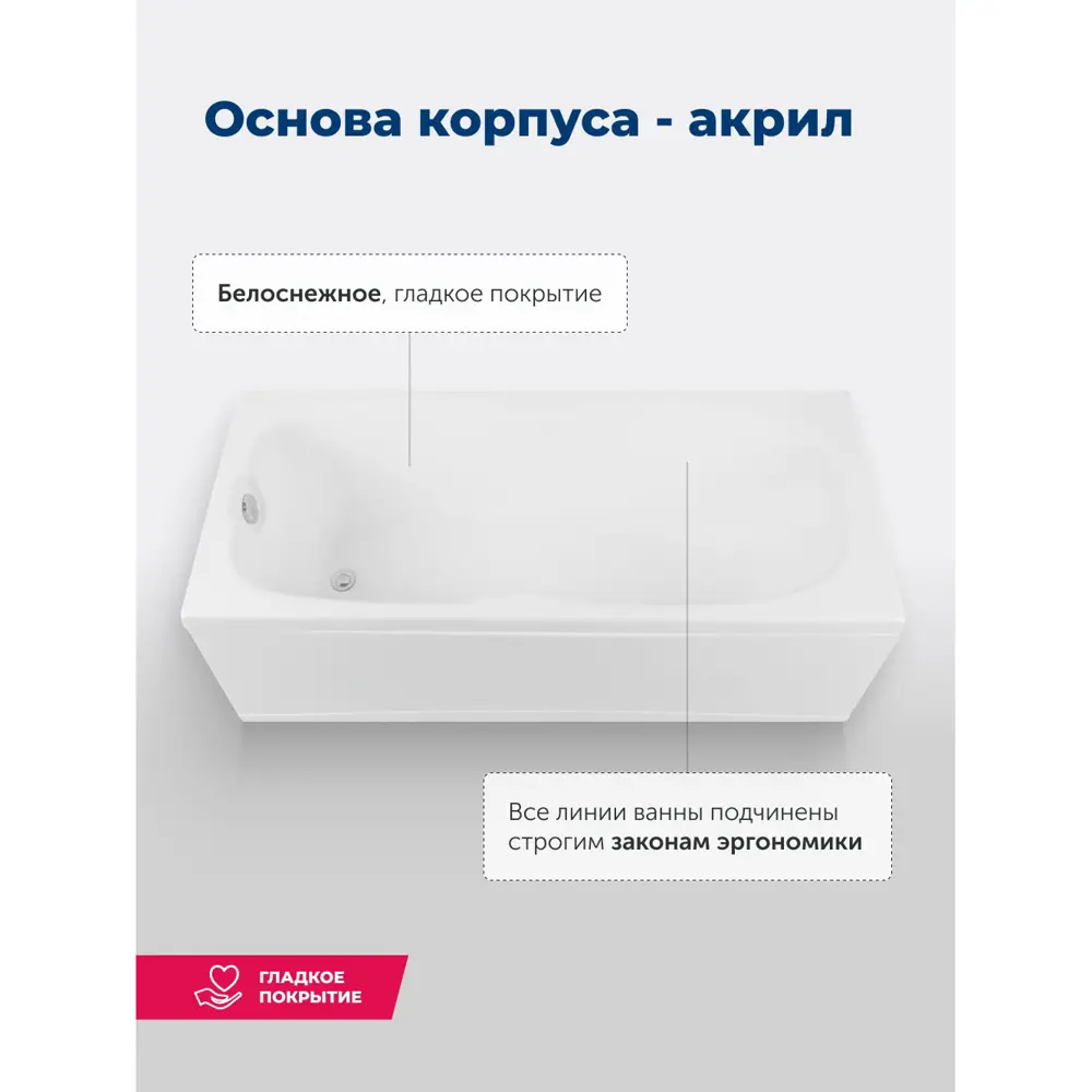 Фото 5 Прямоугольная ванна Aquanet 00347166 00347166 акрил 179.6х79.8см Фото 5 Прямоугольная ванна Aquanet 00347166 00347166 акрил 179.6х79.8см