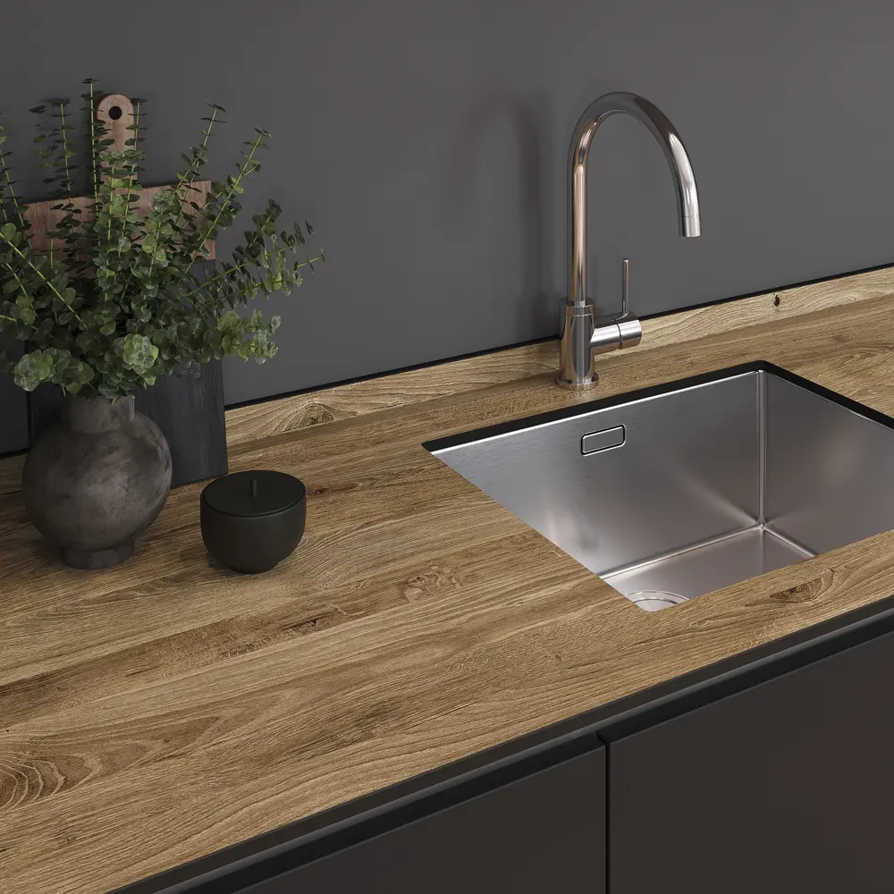 Фото 2 Кухонная столешница Slotex 120x60x1.2 см HPL-пластик цвет wilson oak Фото 2 Кухонная столешница Slotex 120x60x1.2 см HPL-пластик цвет wilson oak