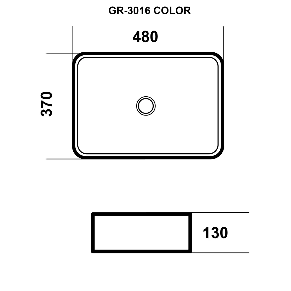 Фото 8 Раковина накладная Grossman GR-3016BEM 48см Фото 8 Раковина накладная Grossman GR-3016BEM 48см