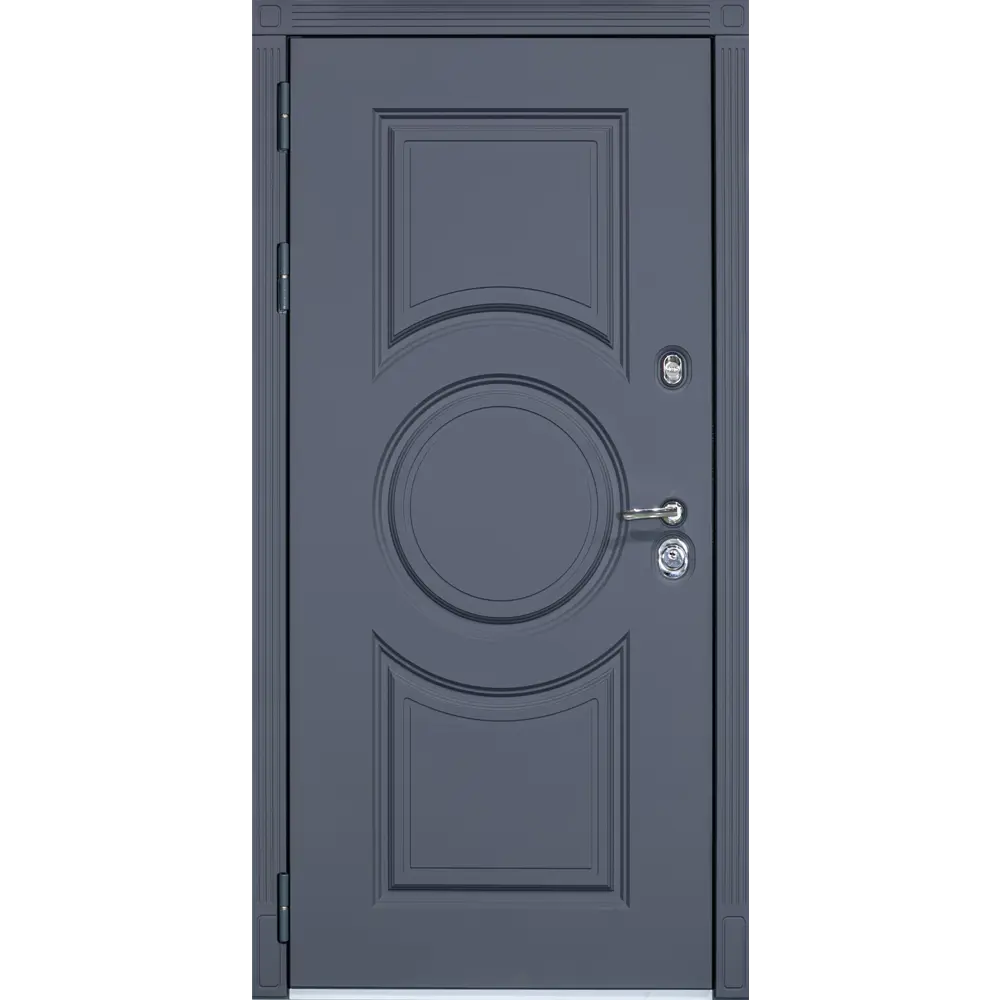 Фото 3 Входная дверь Diva STR МХ-30 205x96см левый цвет Д15 венге/серый софт с зеркалом