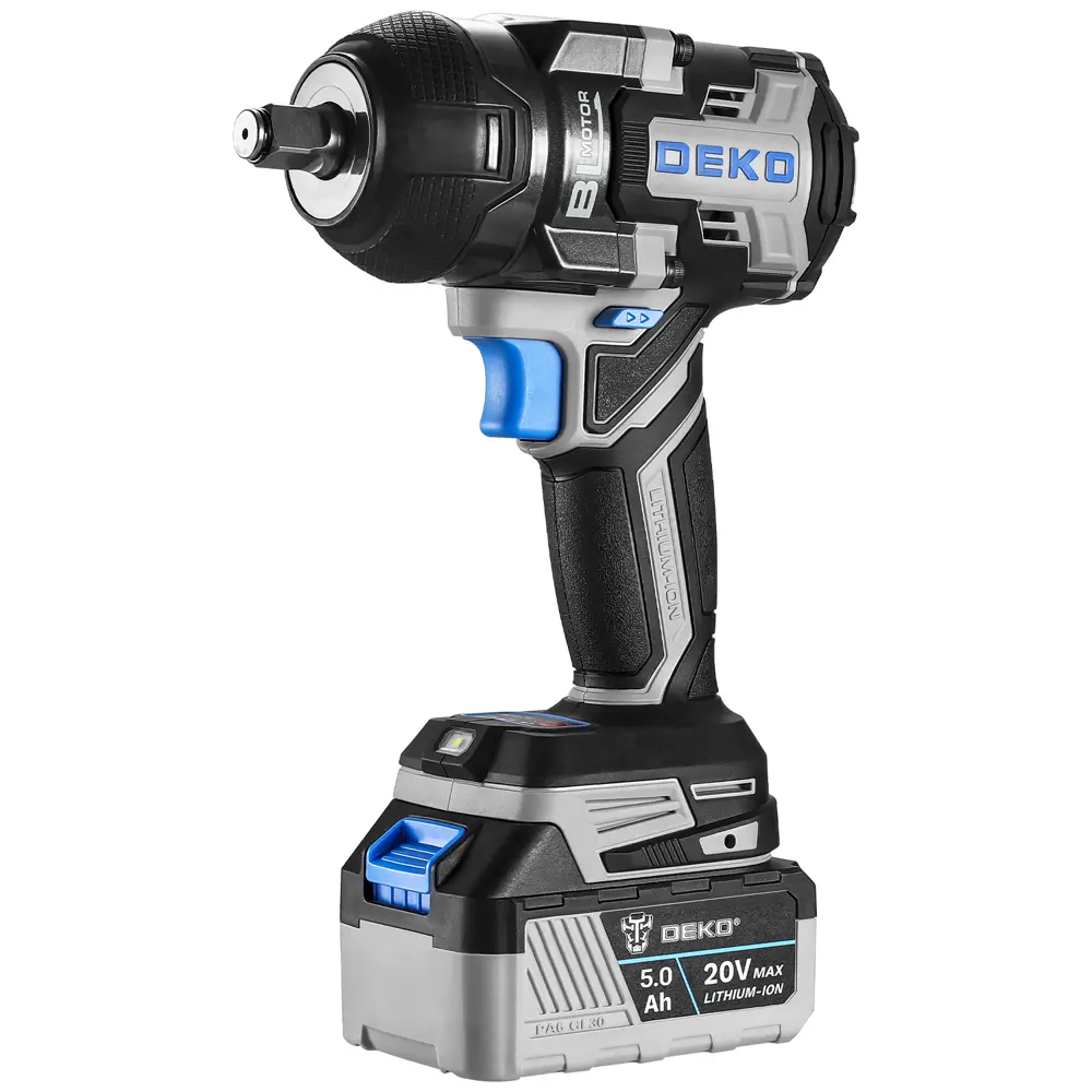 Фото 2 Гайковерт аккумуляторный бесщеточный Deko ZKIS20 Pro, 20 В Li-Ion 1x5 Ач, 1000 Нм Фото 2 Гайковерт аккумуляторный бесщеточный Deko ZKIS20 Pro, 20 В Li-Ion 1x5 Ач, 1000 Нм