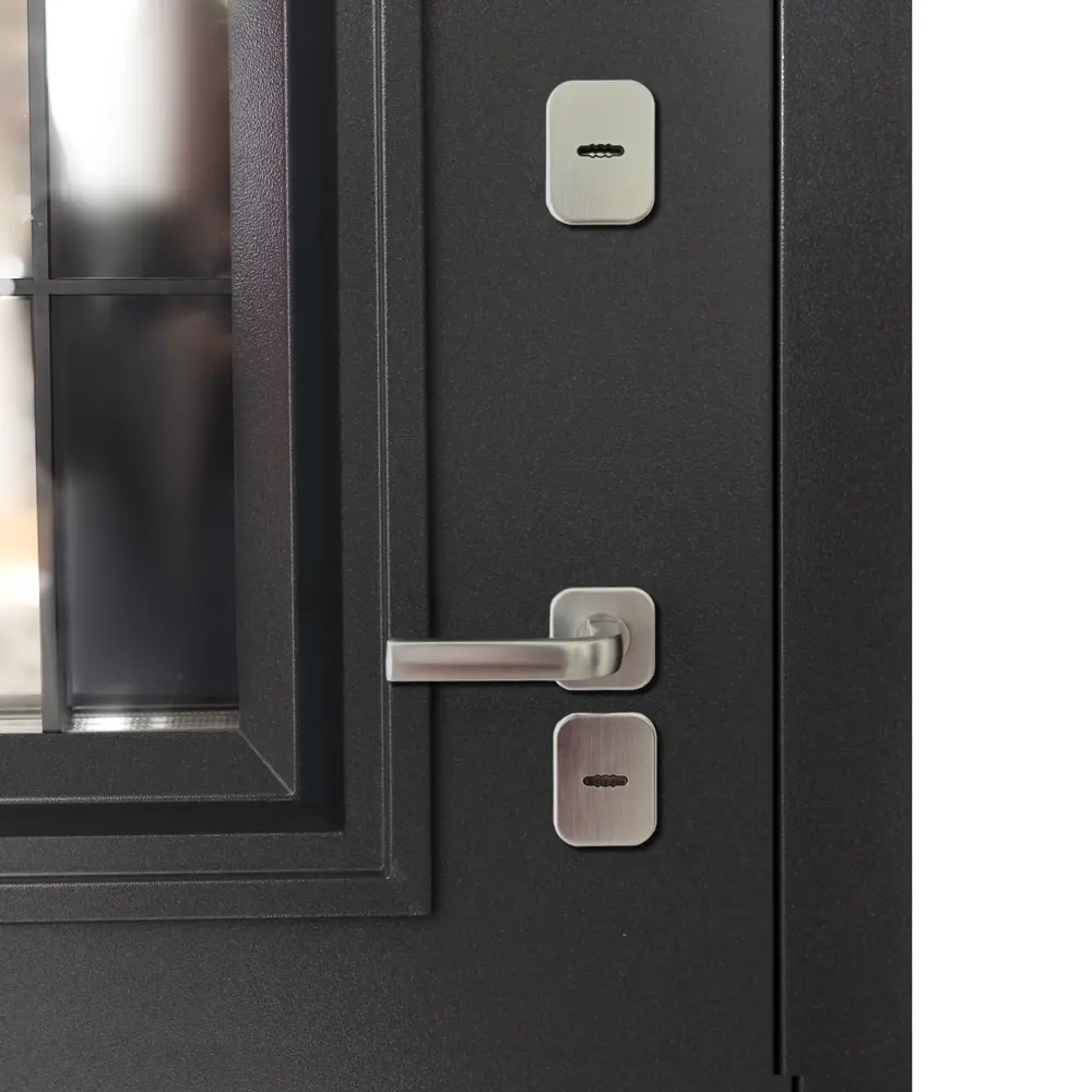 Фото 5 Входная дверь Unicorn Dorf glass правый 205x96см цвет букле графит/белая матовая Фото 5 Входная дверь Unicorn Dorf glass правый 205x96см цвет букле графит/белая матовая