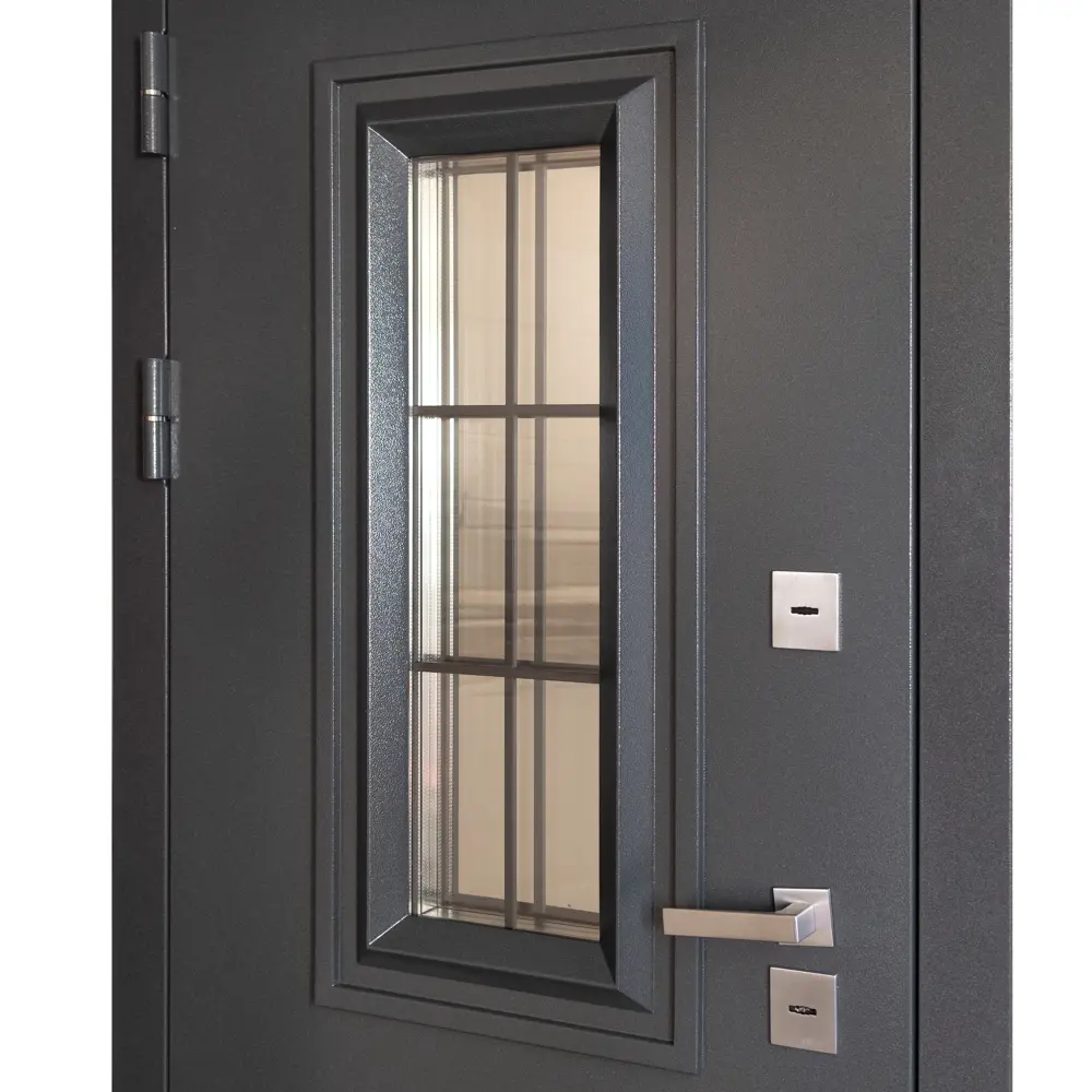 Фото 16 Входная дверь Unicorn Dorf glass правый 205x96см цвет букле графит/белая матовая Фото 16 Входная дверь Unicorn Dorf glass правый 205x96см цвет букле графит/белая матовая