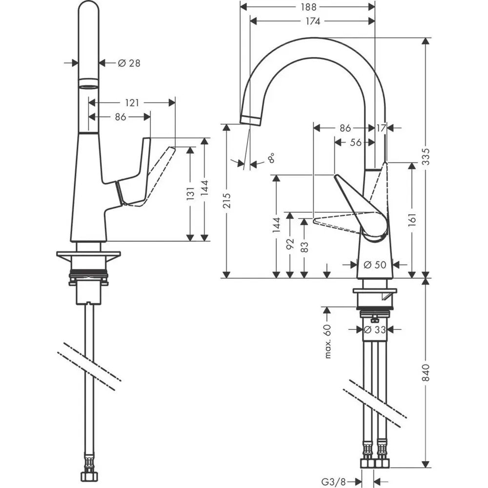 Фото 4 Смеситель для кухни Hansgrohe 72814000 Фото 4 Смеситель для кухни Hansgrohe 72814000