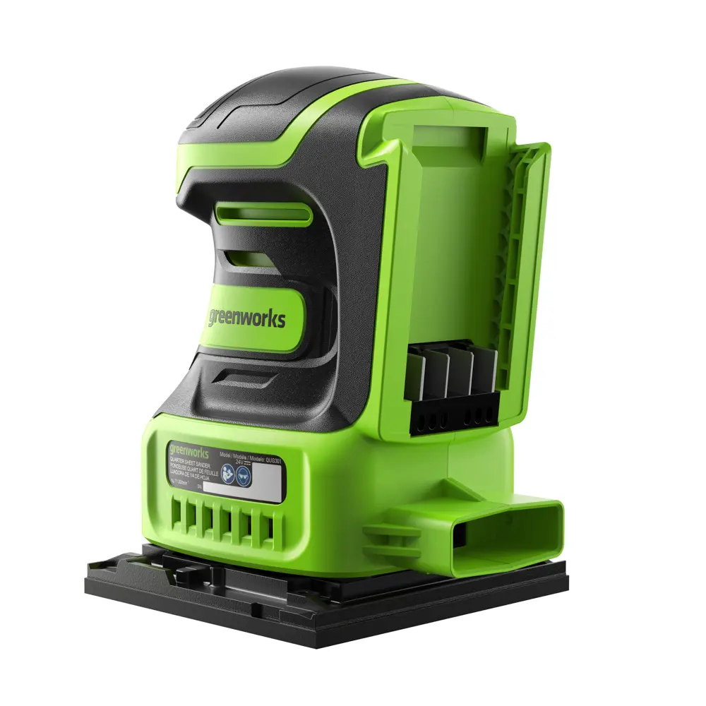 Фото 3 Вибрационная шлифовальная машина аккумуляторная Greenworks G24SS14 24 В Li-Ion 140x115 мм, без АКБ и ЗУ Фото 3 Вибрационная шлифовальная машина аккумуляторная Greenworks G24SS14 24 В Li-Ion 140x115 мм, без АКБ и ЗУ