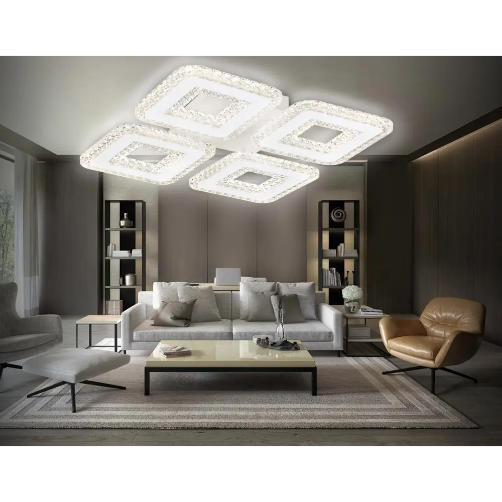 Фото 4 Люстра потолочная светодиодная Ambrella light Fa4004 с пультом управления 14 м² регулируемый белый свет цвет белый Фото 4 Люстра потолочная светодиодная Ambrella light Fa4004 с пультом управления 14 м² регулируемый белый свет цвет белый
