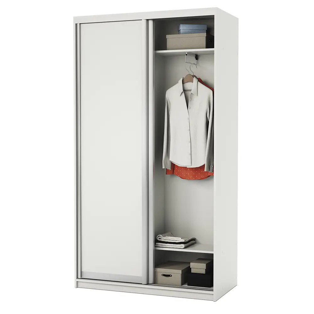 Фото 2 Шкаф-купе Гамма 240x160x45 см 7 полок ЛДСП цвет белый Фото 2 Шкаф-купе Гамма 240x160x45 см 7 полок ЛДСП цвет белый