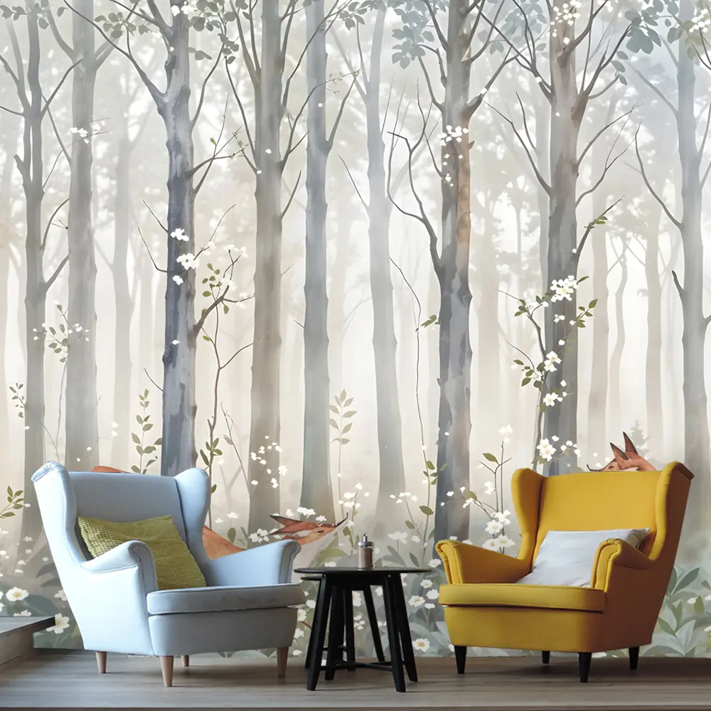 Фото 4 Фотообои флизелиновые Urban Style Лисички UST3835, 300x270 см Фото 4 Фотообои флизелиновые Urban Style Лисички UST3835, 300x270 см