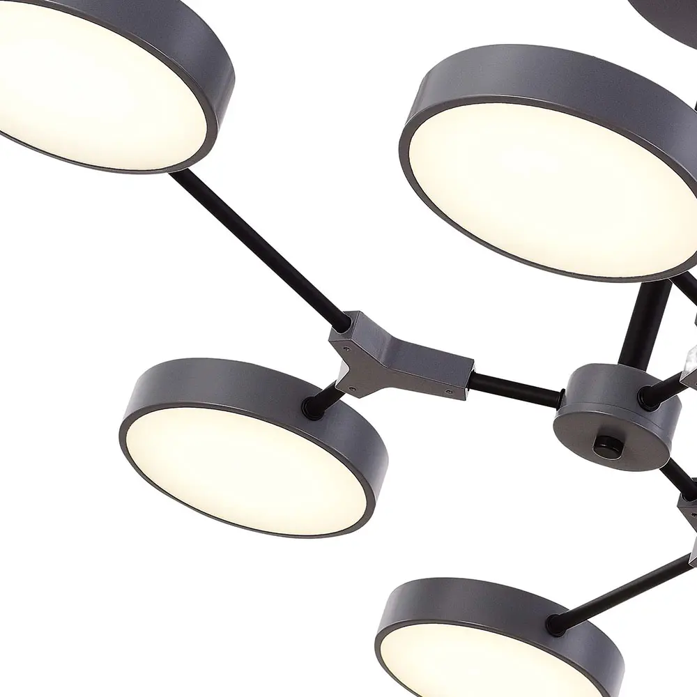 Фото 8 Светильник настенно-потолочный светодиодный ST LUCE SLE6003-702-06 Monta 21 м² холодный белый свет цвет серый Фото 8 Светильник настенно-потолочный светодиодный ST LUCE SLE6003-702-06 Monta 21 м² холодный белый свет цвет серый