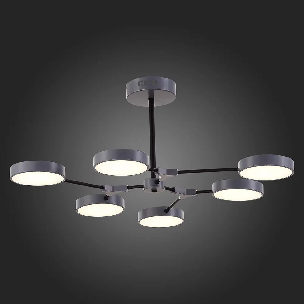 Фото 4 Светильник настенно-потолочный светодиодный ST LUCE SLE6003-702-06 Monta 21 м² холодный белый свет цвет серый Фото 4 Светильник настенно-потолочный светодиодный ST LUCE SLE6003-702-06 Monta 21 м² холодный белый свет цвет серый