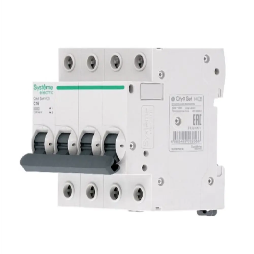 Фото 2 Автоматический выключатель Systeme electric City9 Set 4P C16 А 4.5 кА C9F34416 Фото 2 Автоматический выключатель Systeme electric City9 Set 4P C16 А 4.5 кА C9F34416
