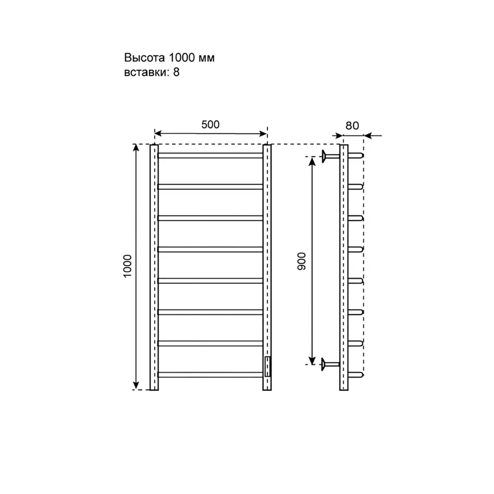 Фото 4 Полотенцесушитель электрический Primoclima Step E White 150x1000 мм 144 Вт с терморегулятором лесенка цвет белый матовый Фото 4 Полотенцесушитель электрический Primoclima Step E White 150x1000 мм 144 Вт с терморегулятором лесенка цвет белый матовый