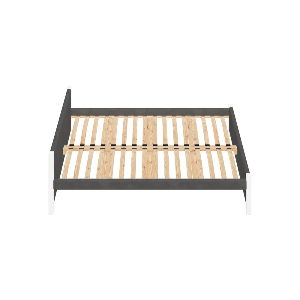 Фото 3 Кровать Solarius Двуспальная Классика мягкая 1357 150 x 63 x 200 см массив сосны цвет темно-серый/белый Фото 3 Кровать Solarius Двуспальная Классика мягкая 1357 150 x 63 x 200 см массив сосны цвет темно-серый/белый