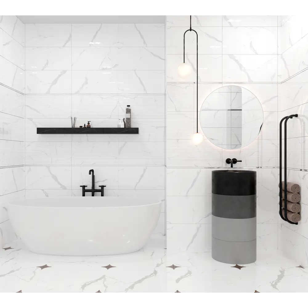 Фото 6 Керамическая плитка Eurotile Statuario 4810839050840 30x60см цвет белый Фото 6 Керамическая плитка Eurotile Statuario 4810839050840 30x60см цвет белый