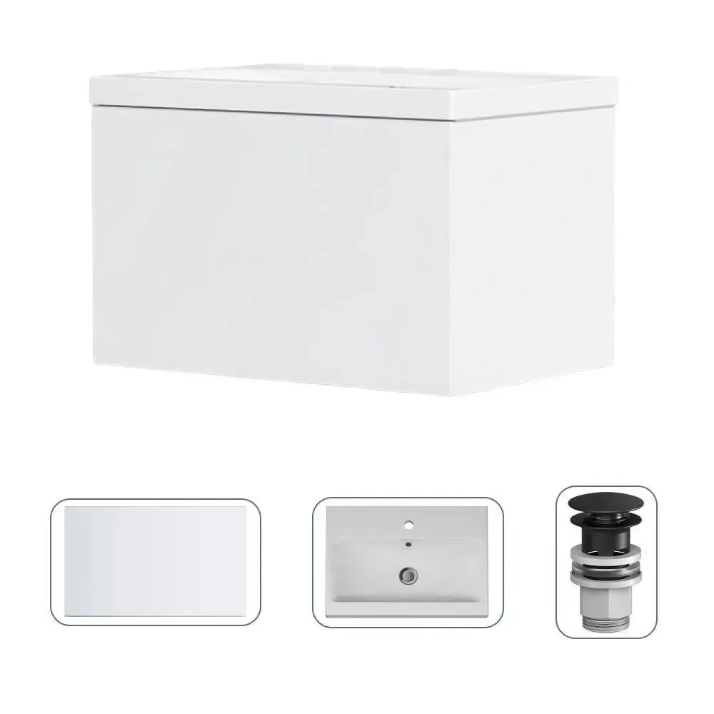 Фото Тумба с раковиной Am.pm M90FHX06021WC060WG-P22 Gem 60 см подвесная с донным клапаном цвет белый Фото Тумба с раковиной Am.pm M90FHX06021WC060WG-P22 Gem 60 см подвесная с донным клапаном цвет белый