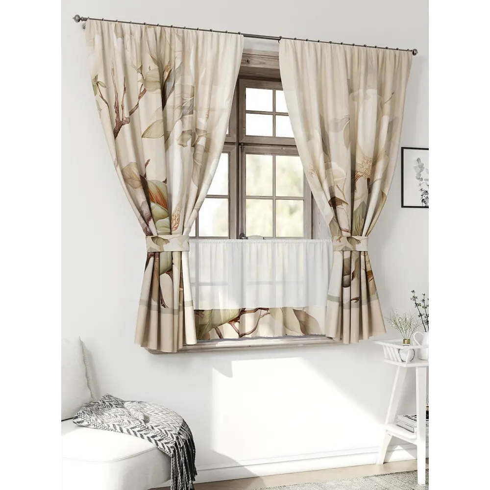 Фото 3 Комплект штор Comfy way Иномик - 70 CW705070-160 на шторной ленте 160x150 см цвет бежевый Фото 3 Комплект штор Comfy way Иномик - 70 CW705070-160 на шторной ленте 160x150 см цвет бежевый
