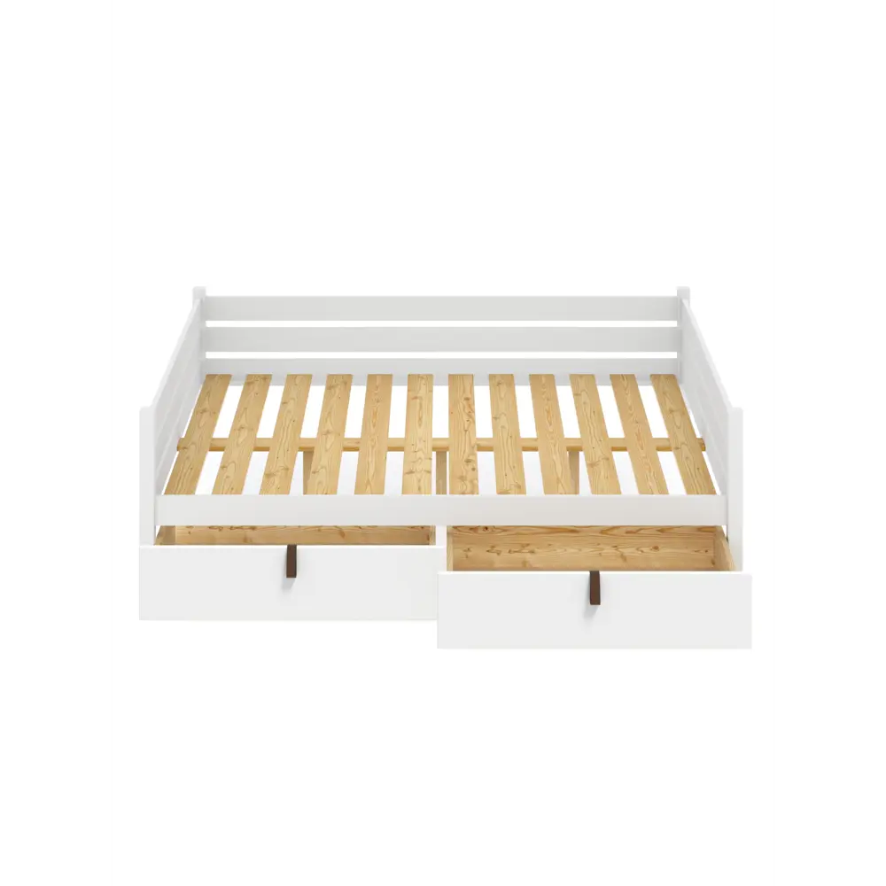 Фото 2 Кровать Solarius Tahta120-190bel-2yash 130 x 63 x 200 см сосна цвет белый Фото 2 Кровать Solarius Tahta120-190bel-2yash 130 x 63 x 200 см сосна цвет белый