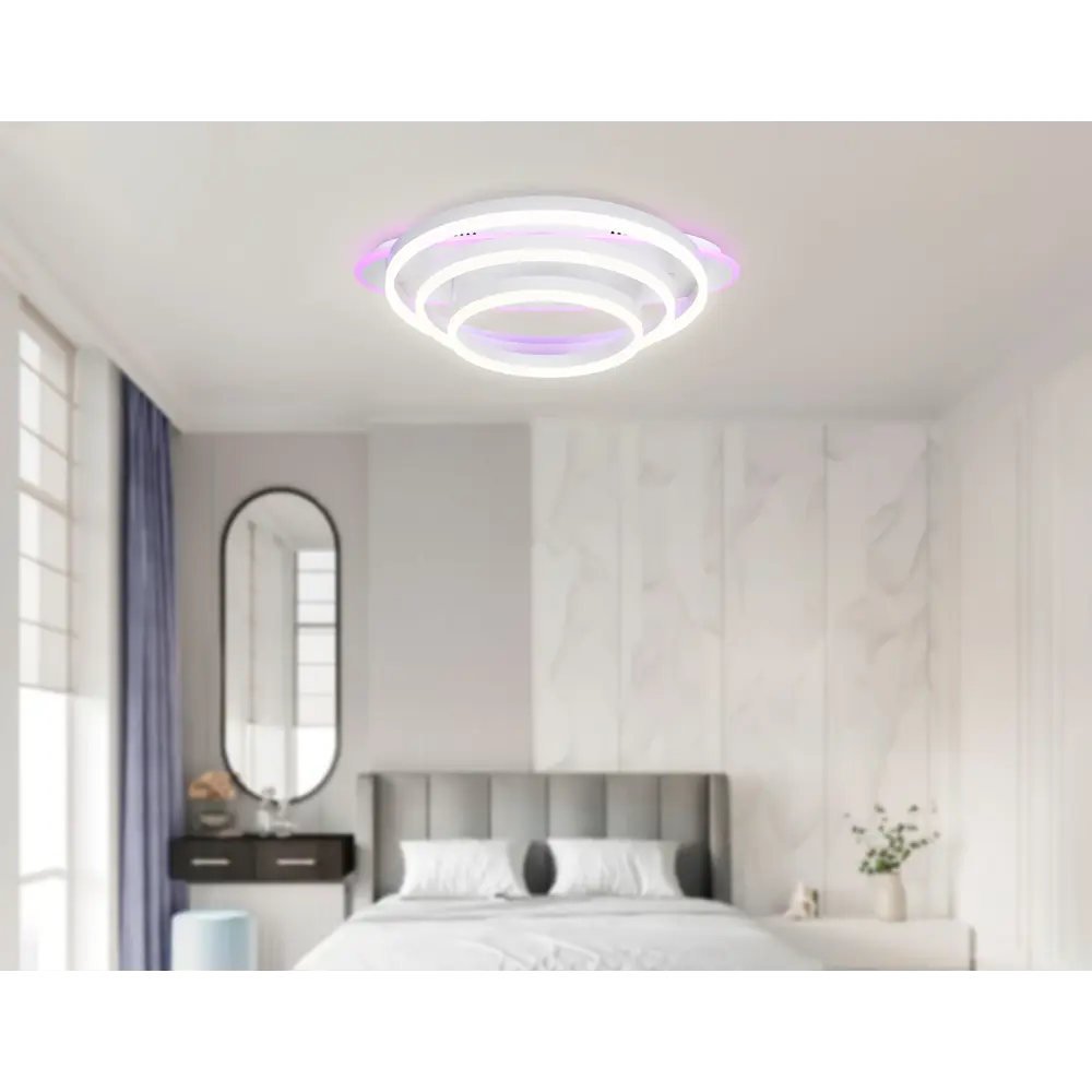 Фото 6 Люстра потолочная светодиодная Ambrella light Acrylica с пультом управления 41.74 м² регулируемый белый свет цвет белый Фото 6 Люстра потолочная светодиодная Ambrella light Acrylica с пультом управления 41.74 м² регулируемый белый свет цвет белый