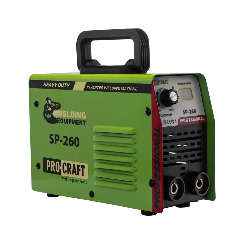 Фото 4 Сварочный аппарат инверторный Procraft SP-260, 260 А, до 4 мм Фото 4 Сварочный аппарат инверторный Procraft SP-260, 260 А, до 4 мм