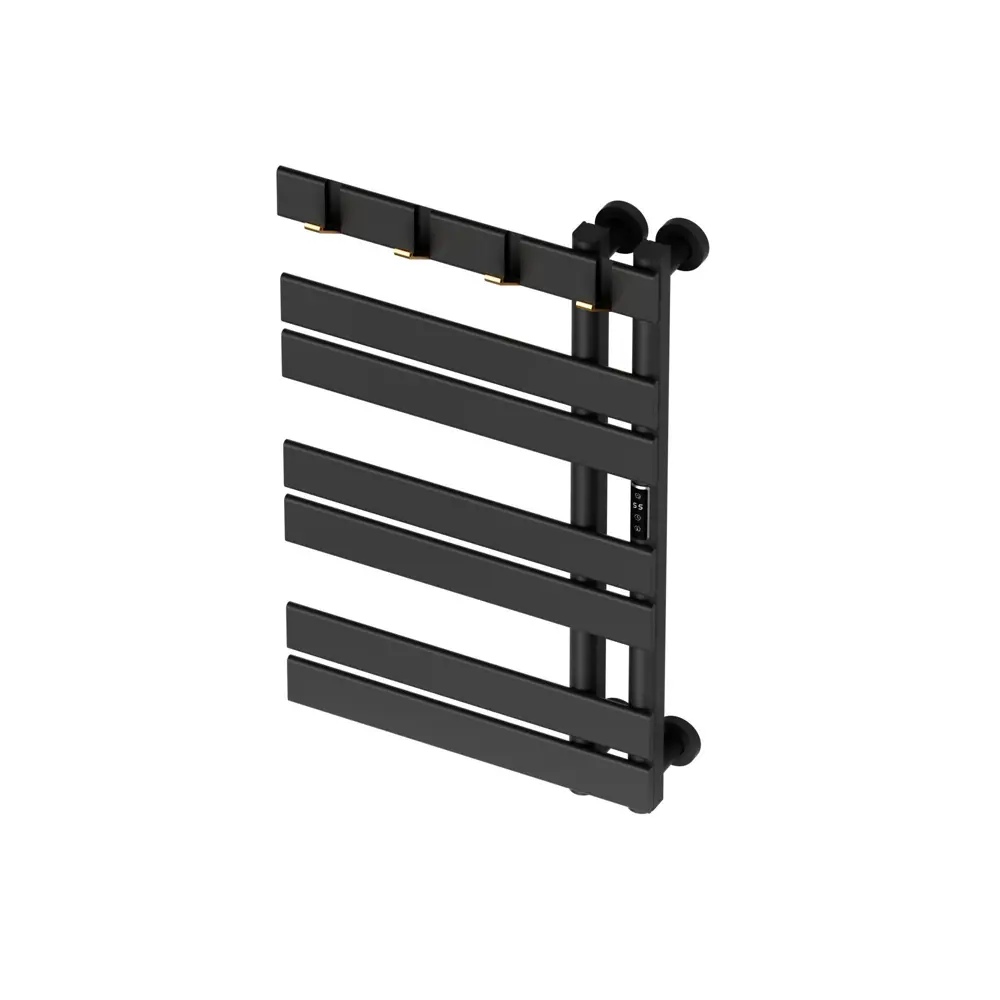 Фото 7 Полотенцесушитель электрический Bauedge Wind Hook Black AF0010 500x800 мм 300 Вт лесенка цвет черный матовый Фото 7 Полотенцесушитель электрический Bauedge Wind Hook Black AF0010 500x800 мм 300 Вт лесенка цвет черный матовый