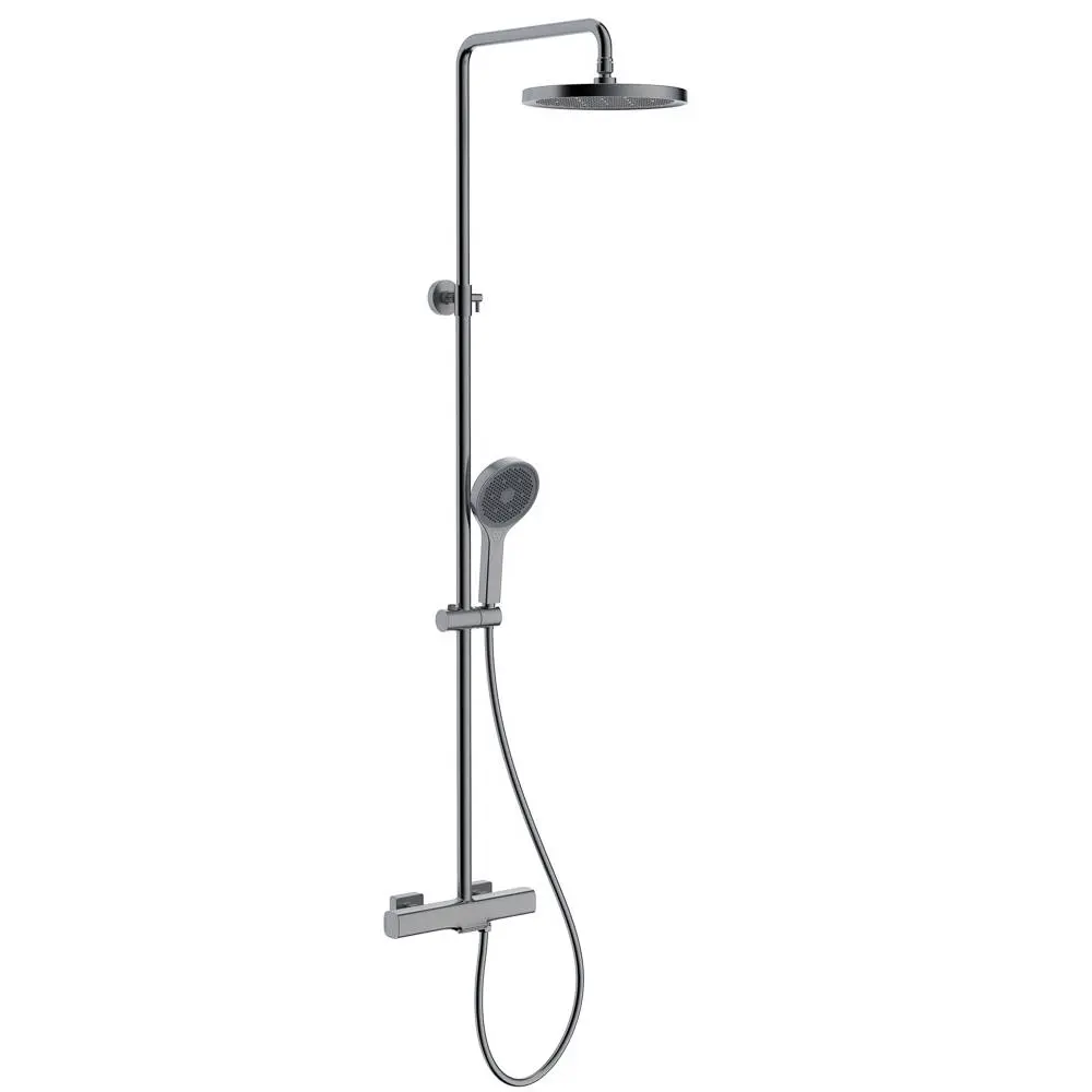 Фото Душевая система Gappo G2495-79 G95 с термостатом и скрытым изливом оружейная сталь графит Фото Душевая система Gappo G2495-79 G95 с термостатом и скрытым изливом оружейная сталь графит