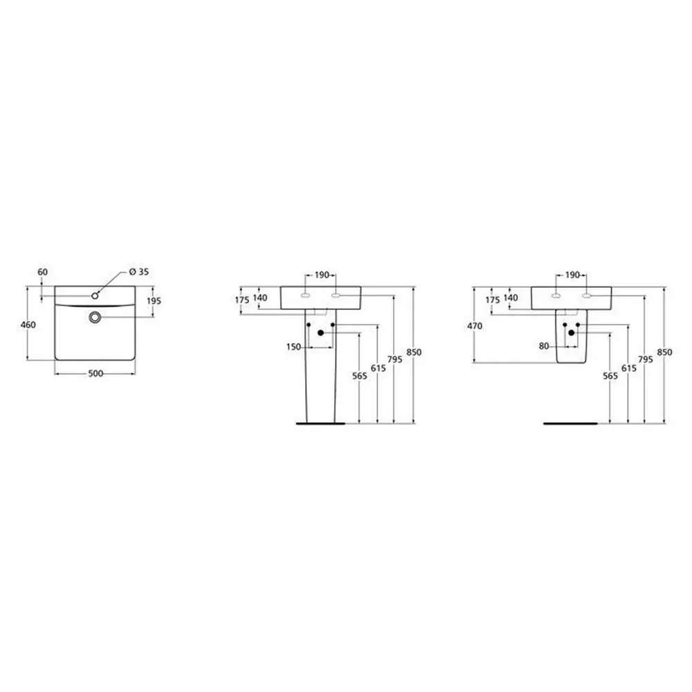 Фото 4 Раковина Ideal standard E788401 подвесная 50см