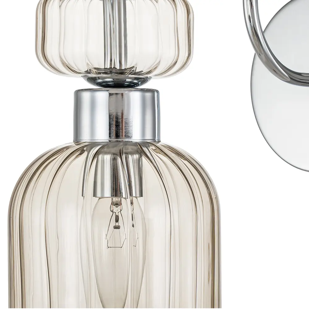 Фото 3 Настенный светильник Escada Gloss Esc_1141_1a_chrome_beige цвет хром/бежевый Фото 3 Настенный светильник Escada Gloss Esc_1141_1a_chrome_beige цвет хром/бежевый