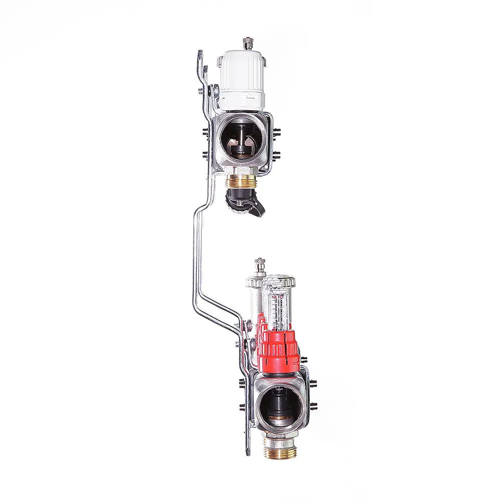Фото 2 Коллекторный блок Valtec на 4 выхода 1" с термостатическими клапанами и расходомерами Фото 2 Коллекторный блок Valtec на 4 выхода 1" с термостатическими клапанами и расходомерами