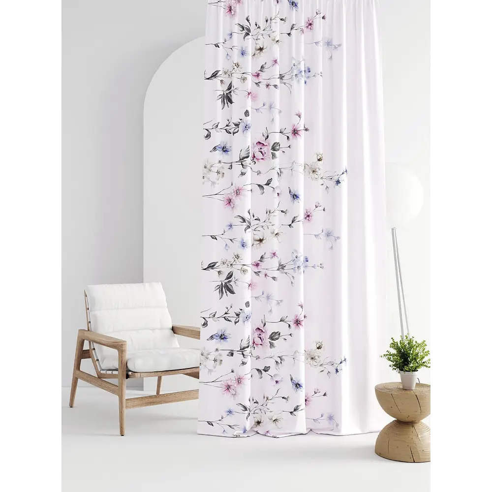 Фото Штора на шторной ленте Comfy Way Линсти - 101 CW592101-270, 270x150 см, цвет белый Фото Штора на шторной ленте Comfy Way Линсти - 101 CW592101-270, 270x150 см, цвет белый