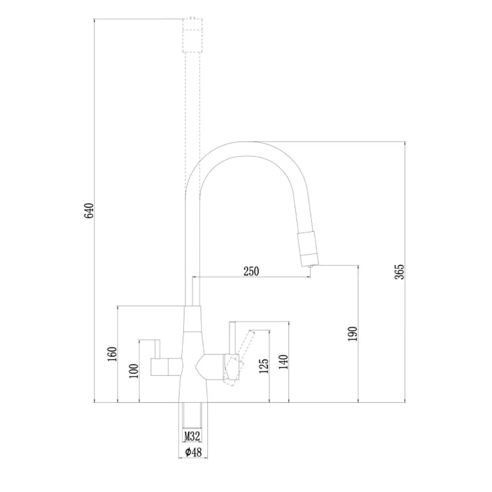 Фото 2 Смеситель для кухни Fmark FS1062-H02-LM гибкий излив 19 см цвет черный Фото 2 Смеситель для кухни Fmark FS1062-H02-LM гибкий излив 19 см цвет черный