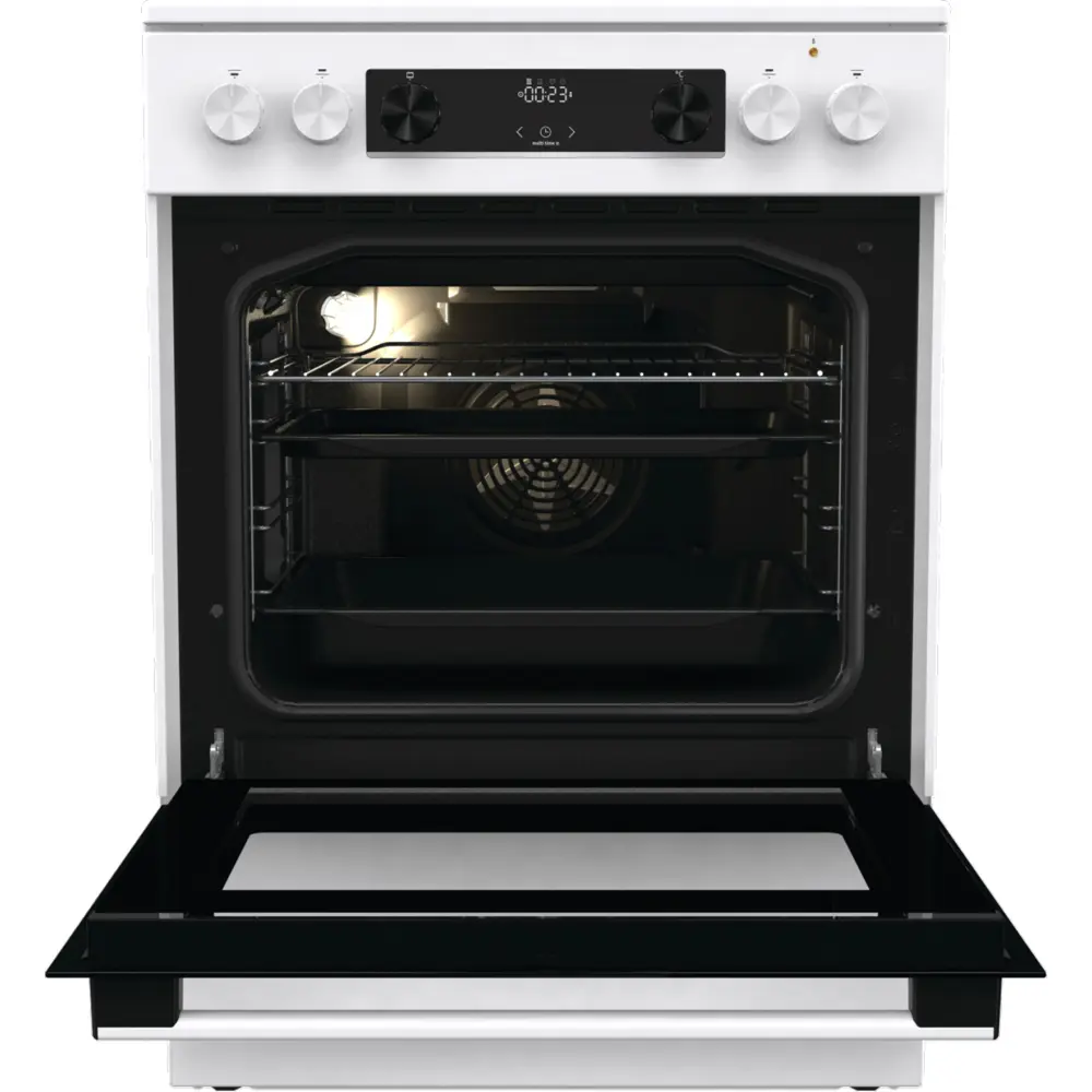 Фото 2 Кухонная плита Gorenje GECS6C70WC 60x85x60 см цвет белый Фото 2 Кухонная плита Gorenje GECS6C70WC 60x85x60 см цвет белый