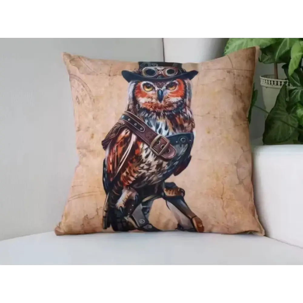 Фото Наволочка декоративная Zaberite Умная сова 00479Н, 40x40 см