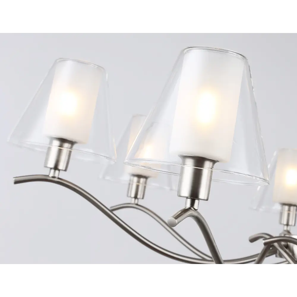 Фото 6 Люстра подвесная Ambrella Light High Ambr_lh57083 7 ламп 28 м² цвет белый матовый/никель Фото 6 Люстра подвесная Ambrella Light High Ambr_lh57083 7 ламп 28 м² цвет белый матовый/никель