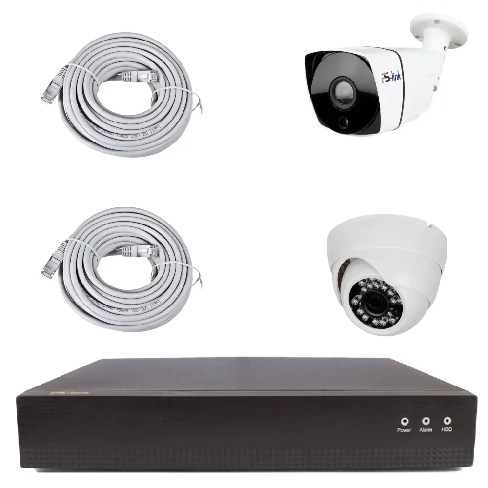 Фото Комплект для видеонаблюдения IP PS-link 5 Мп 1 камера для помещения 1 для улицы с POE питанием цвет белый Фото Комплект для видеонаблюдения IP PS-link 5 Мп 1 камера для помещения 1 для улицы с POE питанием цвет белый