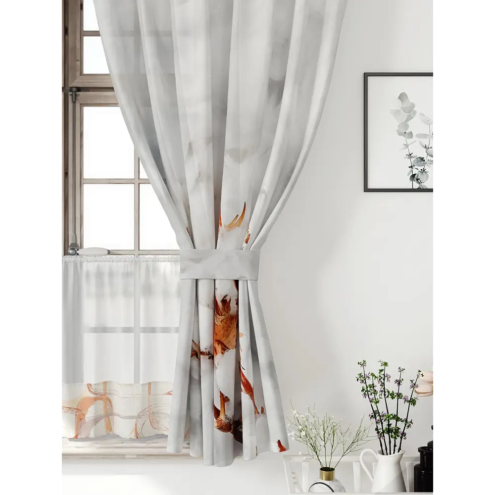 Фото 4 Комплект штор Comfy way Иномик - 66 CW705066-160 на шторной ленте 160x150 см цвет белый Фото 4 Комплект штор Comfy way Иномик - 66 CW705066-160 на шторной ленте 160x150 см цвет белый