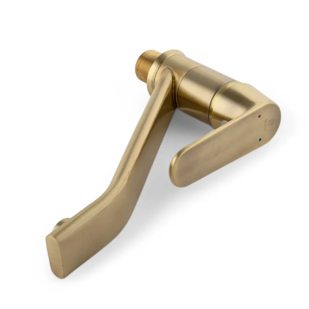 Фото 3 Смеситель для кухни с длинным изливом 22 см и однорычажной ручкой бронзовый