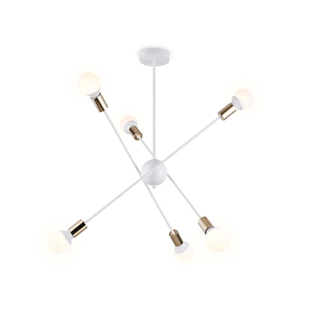 Фото Люстра на штанге светодиодная Ambrella light Tr80432 12 м² нейтральный белый свет цвет белый Фото Люстра на штанге светодиодная Ambrella light Tr80432 12 м² нейтральный белый свет цвет белый