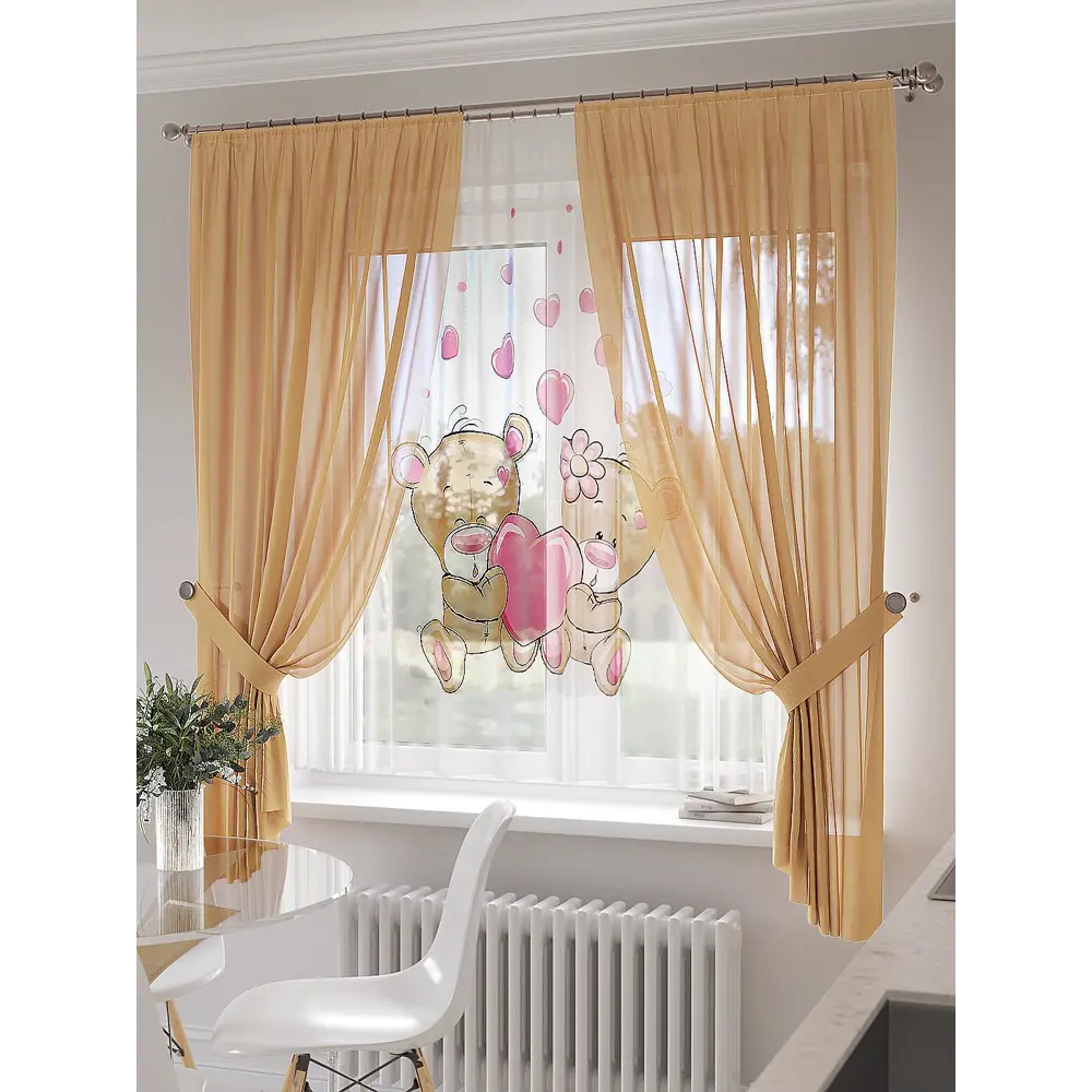 Фото 3 Тюль Helga TD-550123 на шторной ленте 300x180 см цвет разноцветный Фото 3 Тюль Helga TD-550123 на шторной ленте 300x180 см цвет разноцветный