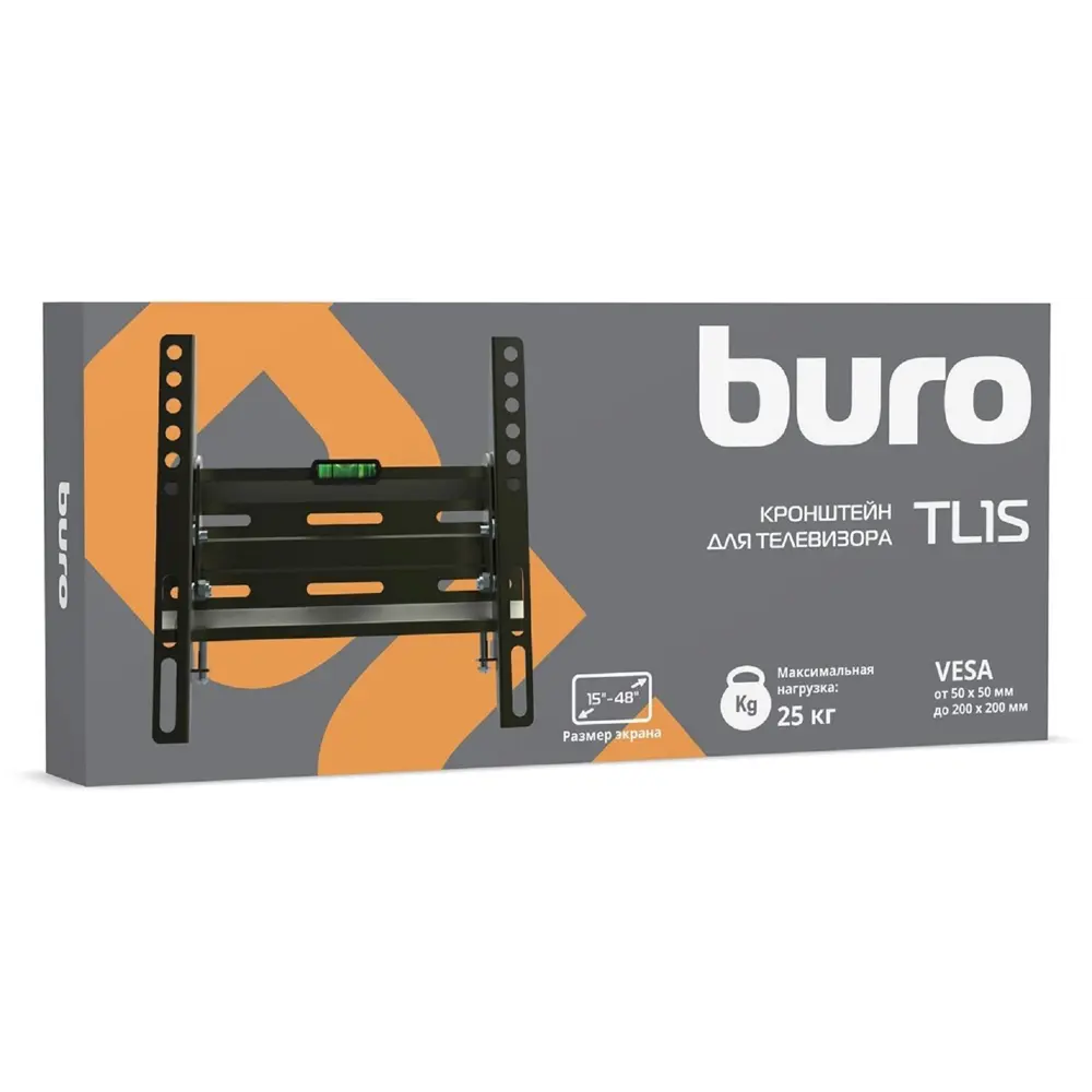Фото 9 Кронштейн для крепления телевизора Buro TL1S 20x20 см цвет черный Фото 9 Кронштейн для крепления телевизора Buro TL1S 20x20 см цвет черный