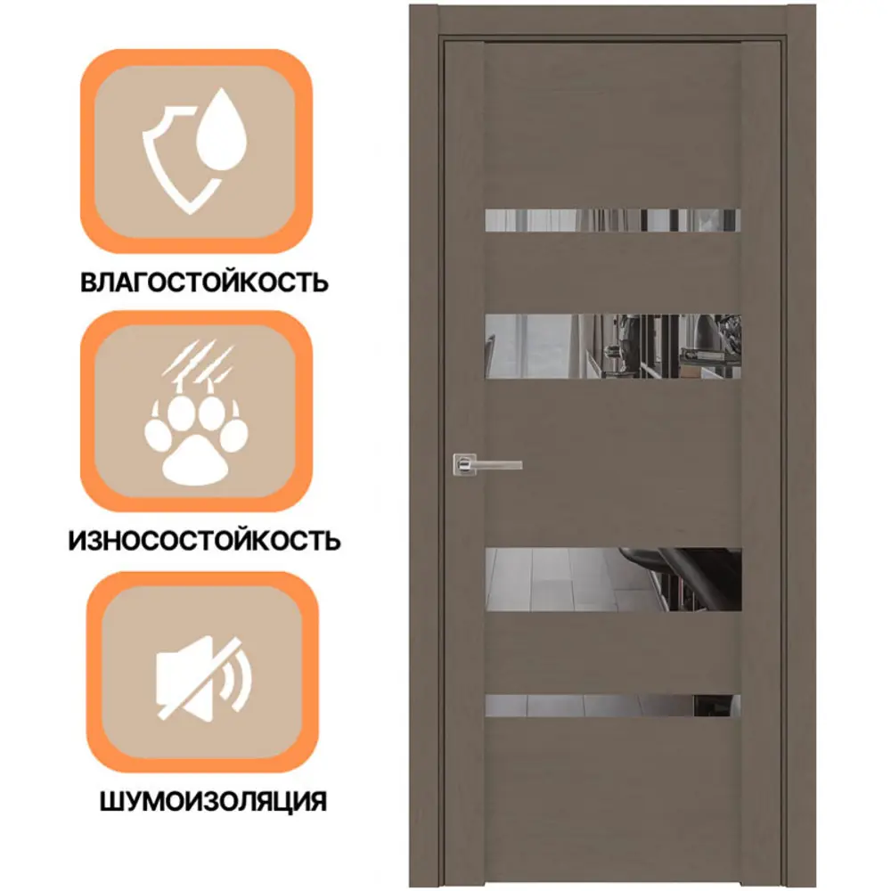 Фото 2 Дверь межкомнатная Uberture Uniline light soft touch 30013 остеклённая 200x70см пленка ПВХ цвет софт тортора без замка и петель Фото 2 Дверь межкомнатная Uberture Uniline light soft touch 30013 остеклённая 200x70см пленка ПВХ цвет софт тортора без замка и петель